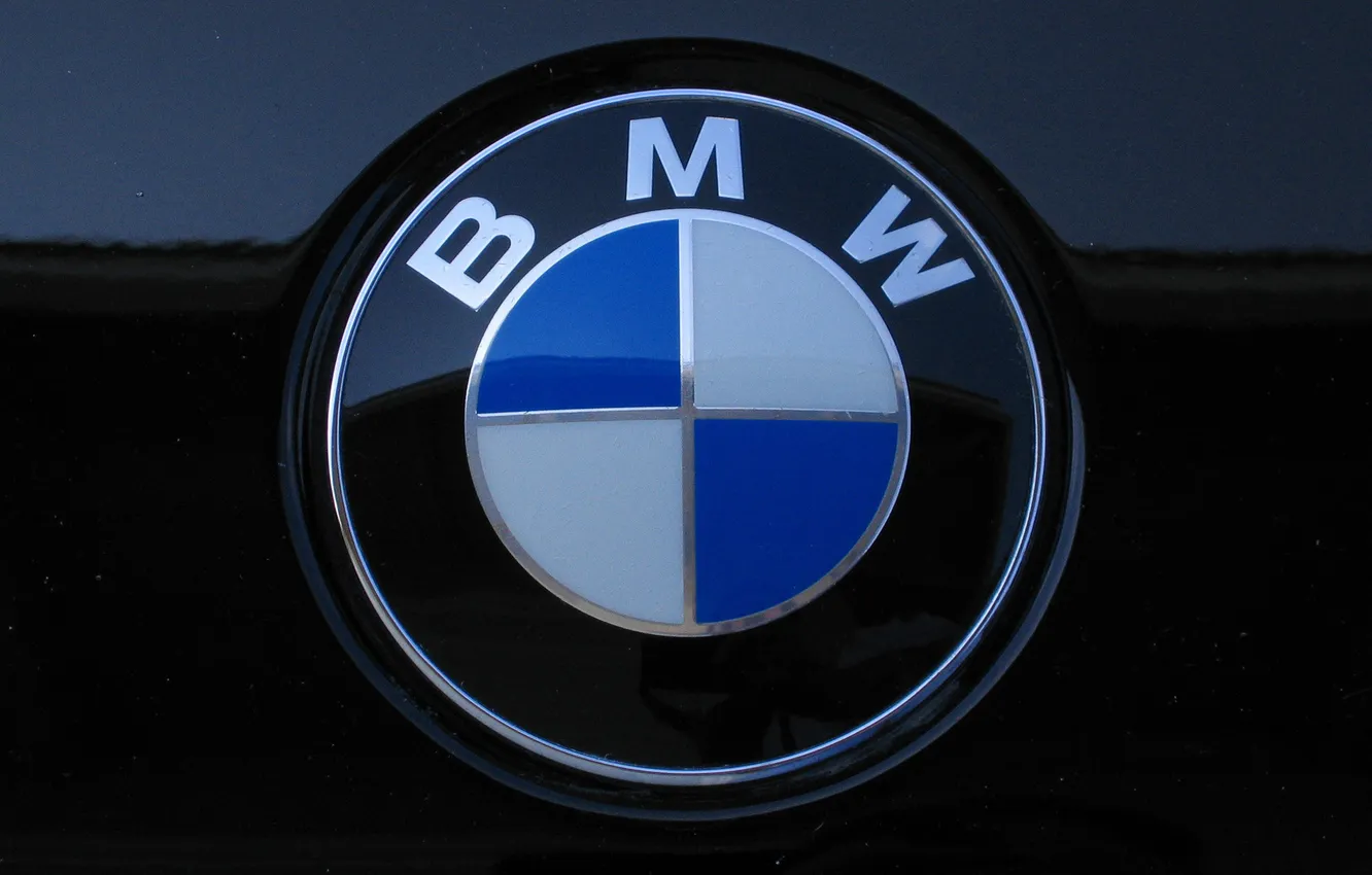Photo wallpaper BMW, emblem, closeup