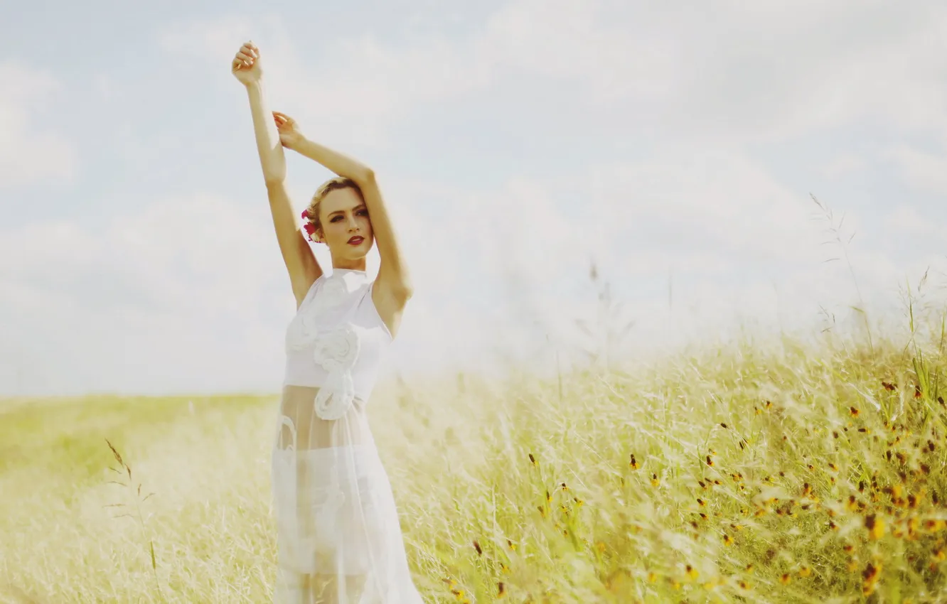 Photo wallpaper summer, girl, pose