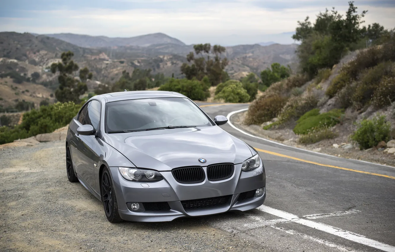 Photo wallpaper bmw, 335i, e92, Road