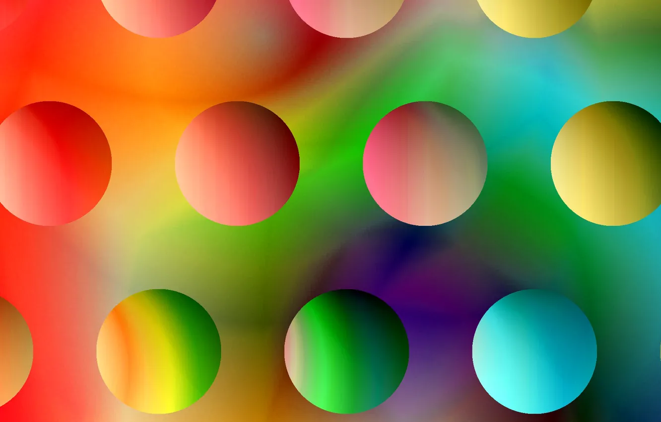 Photo wallpaper light, color, ball, round, rainbow