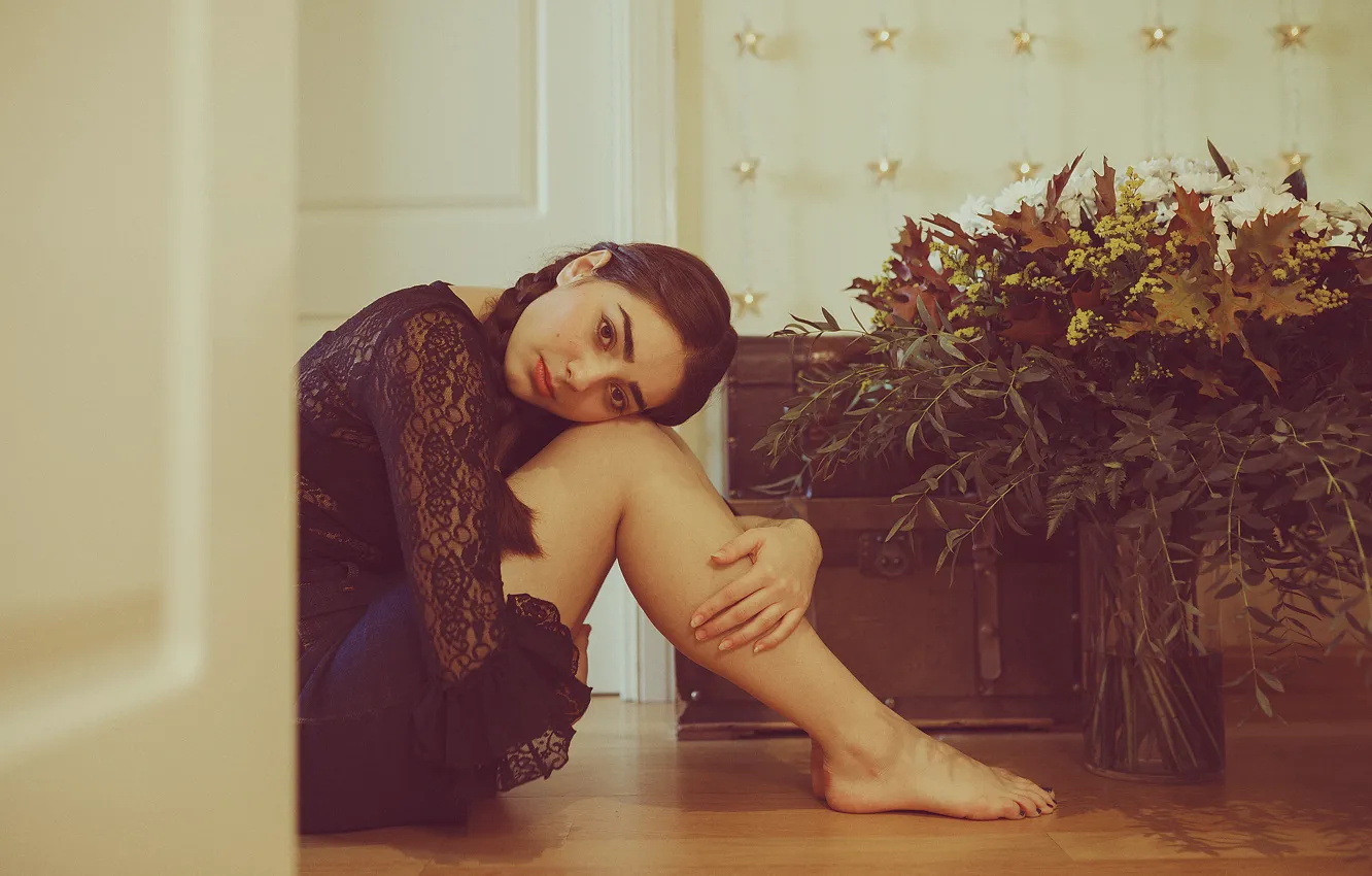 Photo wallpaper look, girl, legs