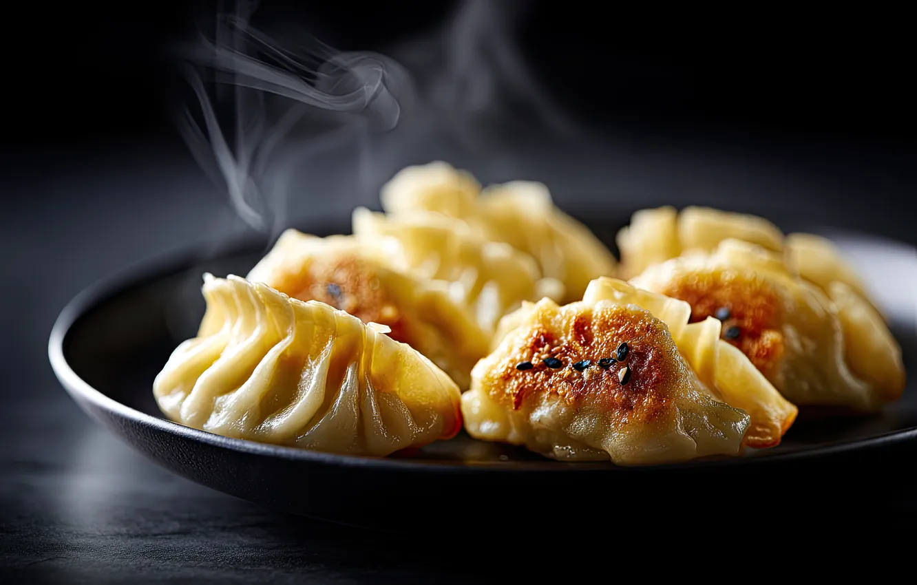 Photo wallpaper perfectly, dumplings, pleated, jiaozi, matte