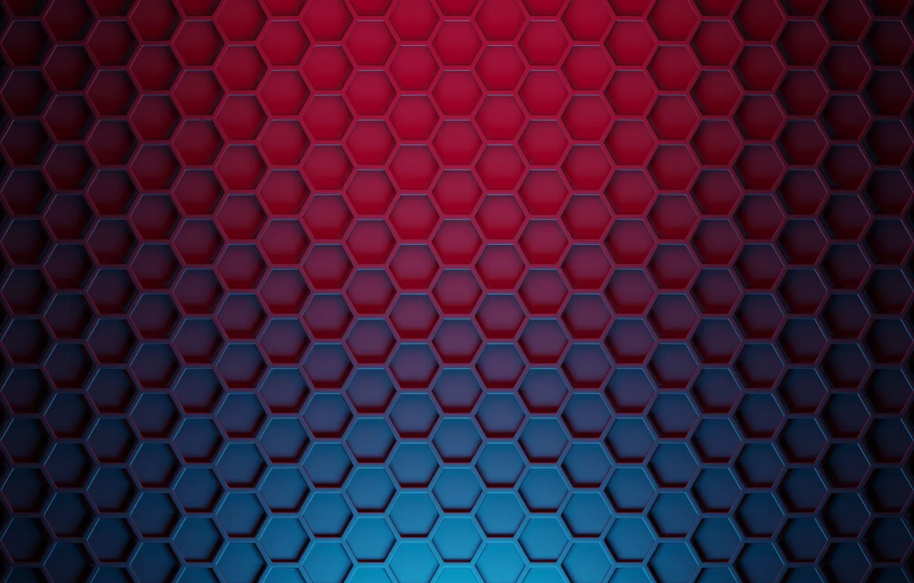 Photo wallpaper mesh, cell, faces, blackout, polyhedra, color transition