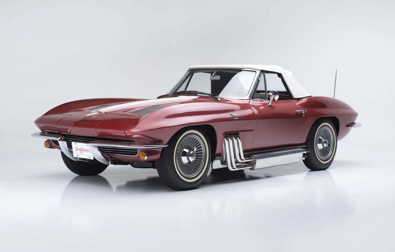 Photo wallpaper Corvette, Chevrolet, Chevrolet, Sting Ray, Corvette, Convertible, 1963, Replica