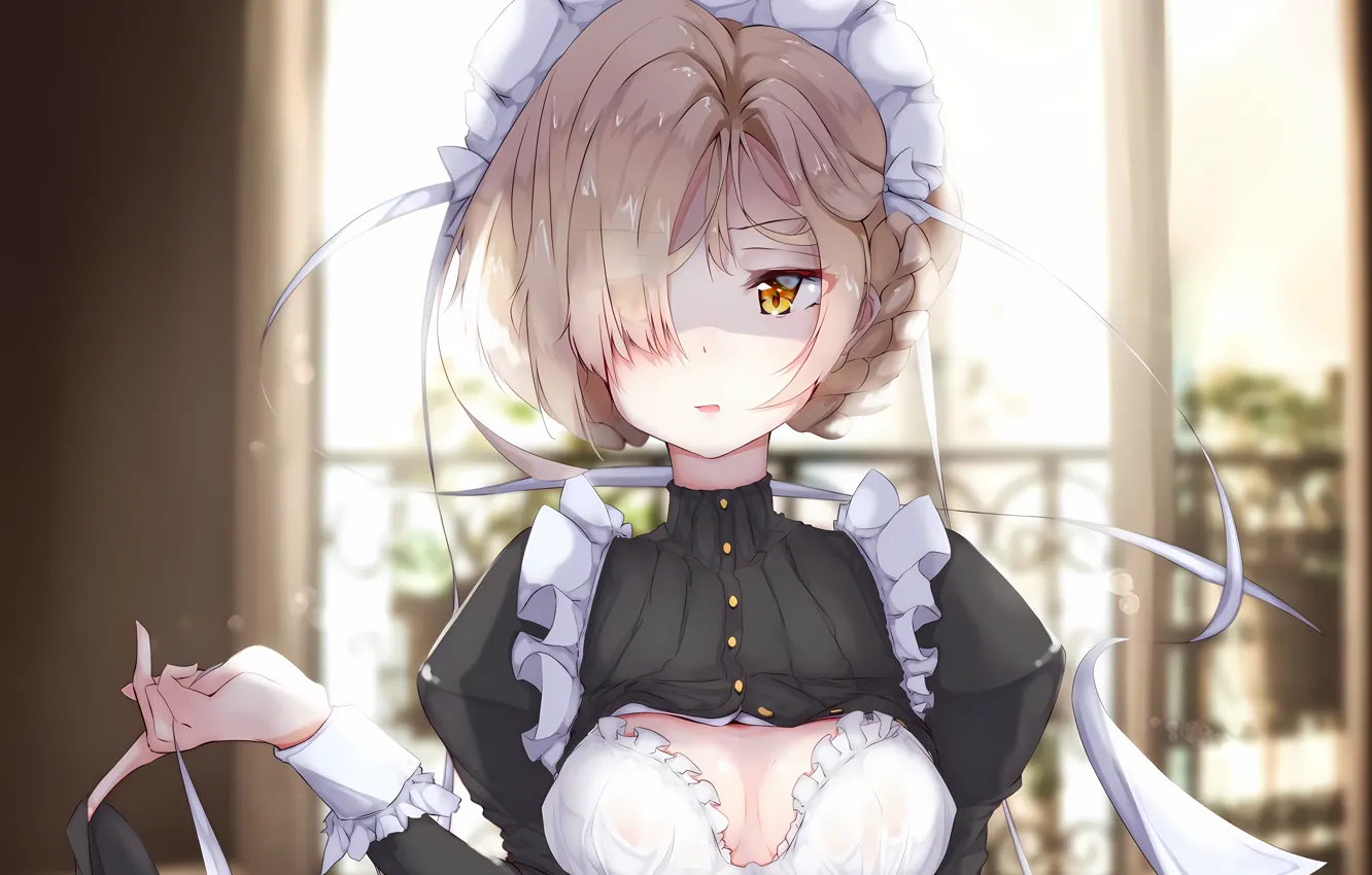 Photo wallpaper girl, sexy, lingerie, bra, cleavage, dress, brown hair, boobs