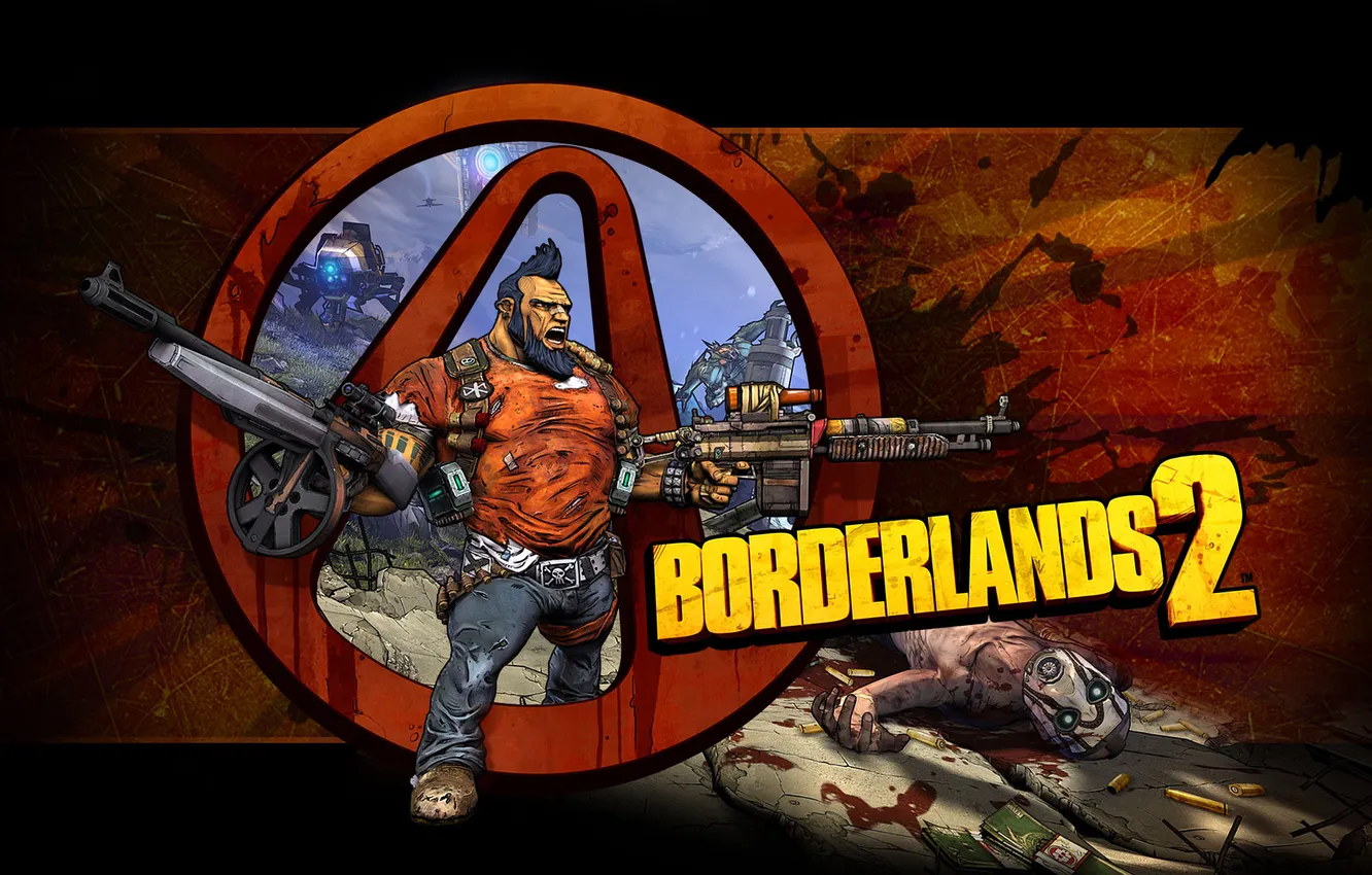 Photo wallpaper weapons, guns, Jock, shooter, RPG, 2K Games, Borderlands 2, Gunzerker