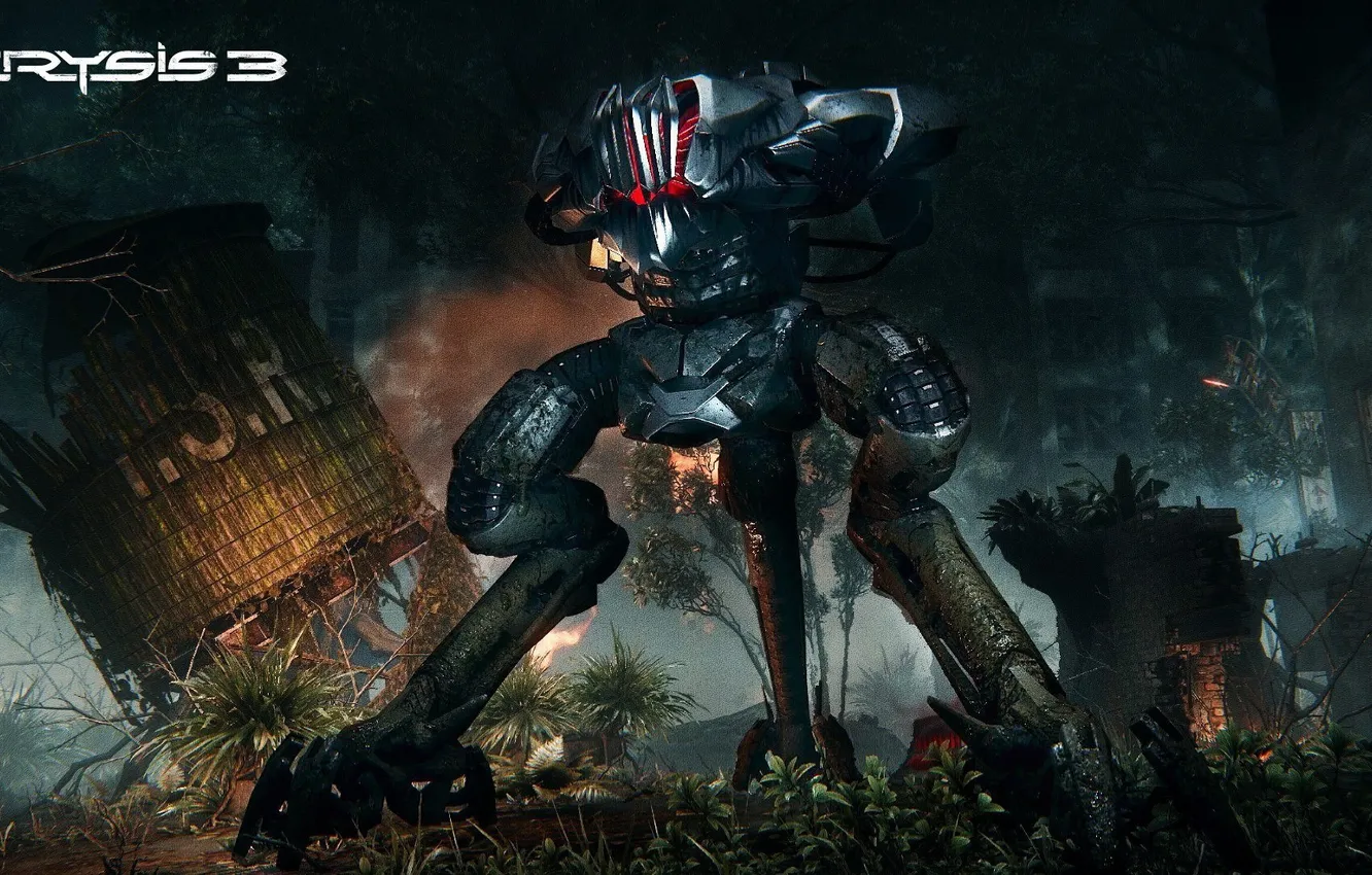 Photo wallpaper robot, destruction, Crysis, Crytek, Electronic Arts, CryEngine 3