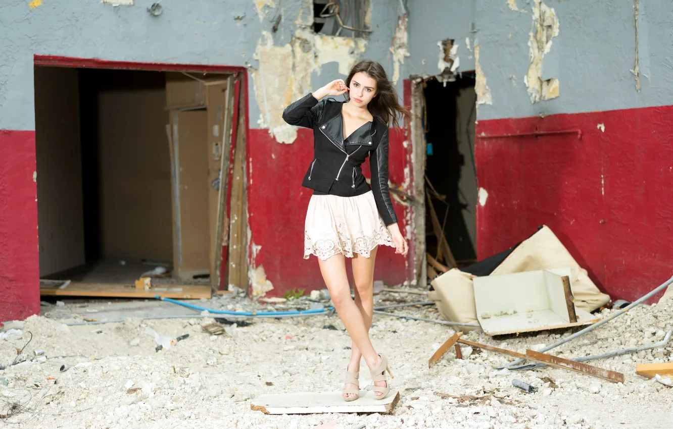 Photo wallpaper girl, pose, background