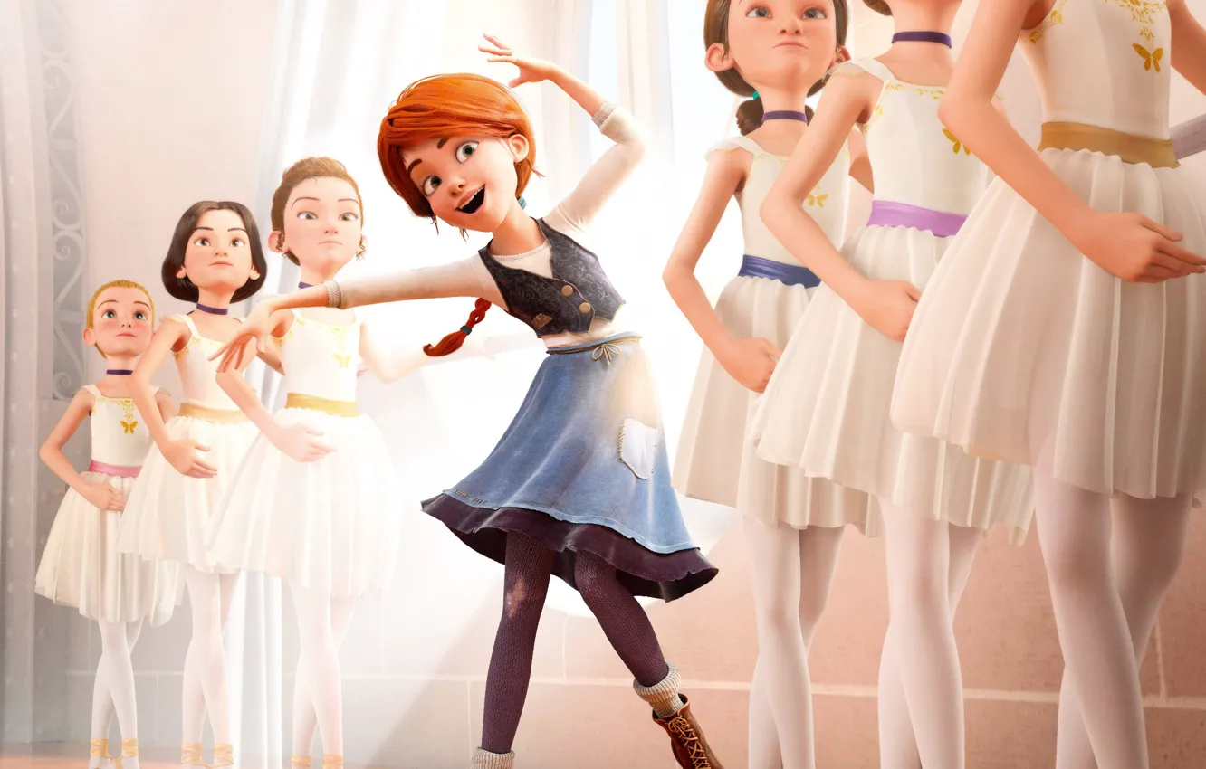 Photo wallpaper cinema, red, girl, dress, movie, redhead, film, animated film