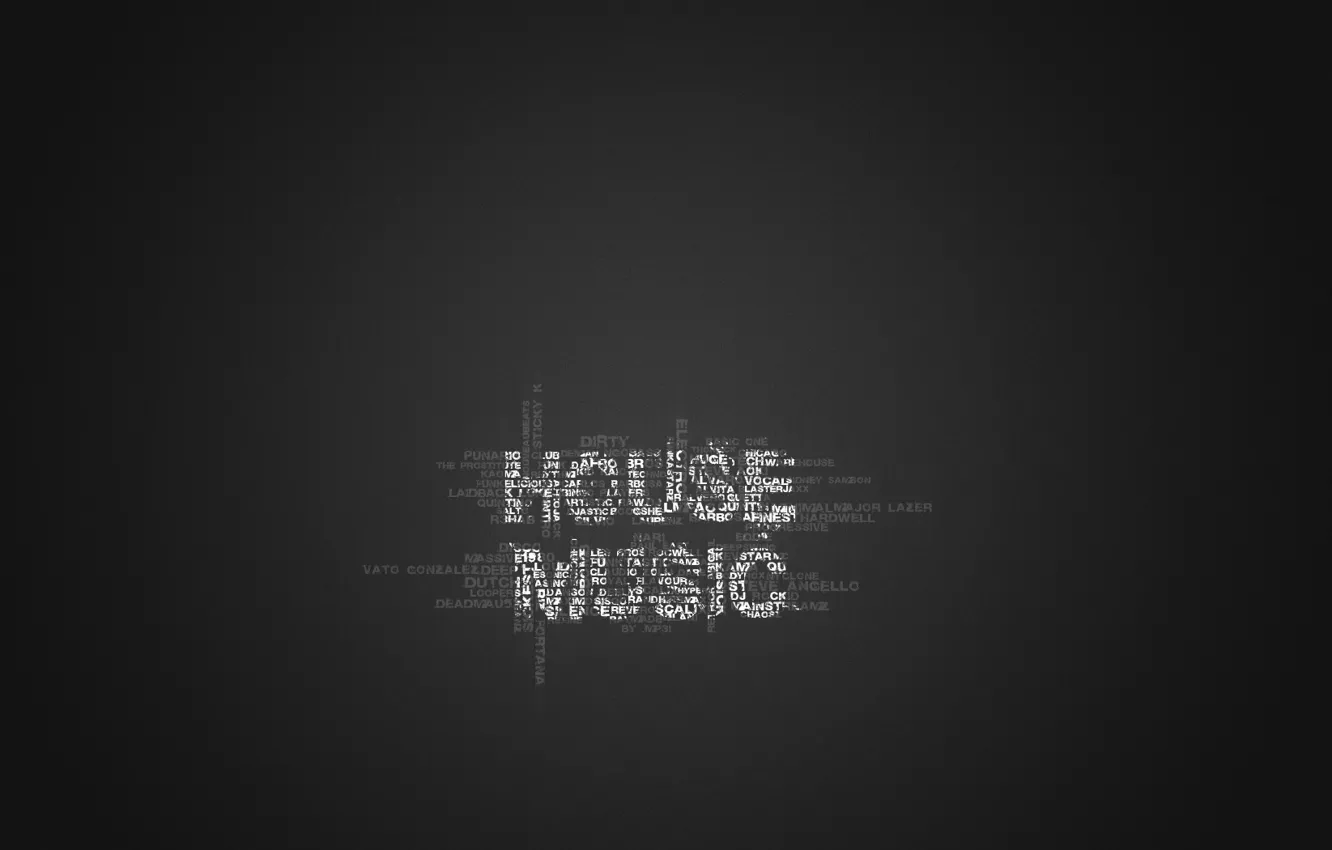 Photo wallpaper style, music, minimalism, words, house music, the contractor