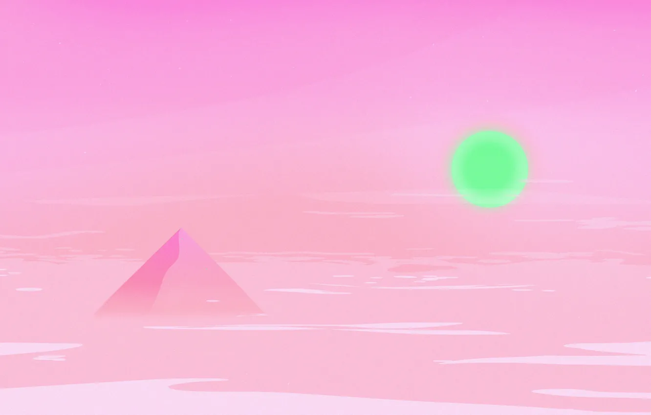 Photo wallpaper the sun, landscape, desert, pyramid, Egypt