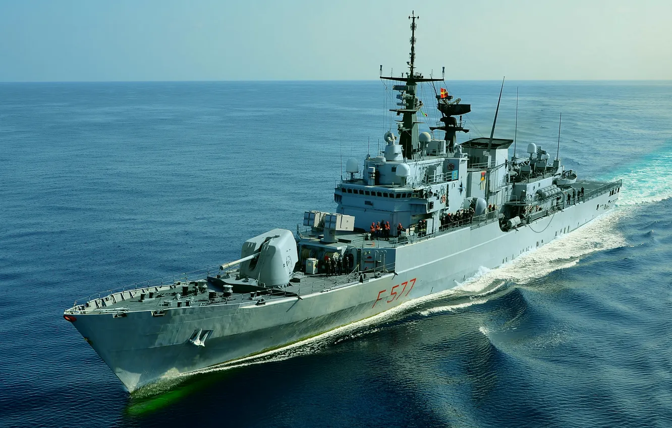 Photo wallpaper frigate, The Italian Navy, Zeffiro