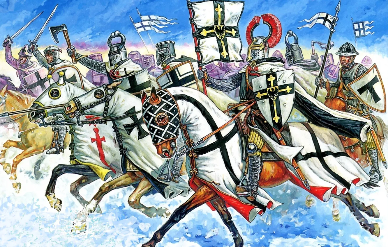 Photo wallpaper winter, field, cat, snow, attack, figure, sword, stockings