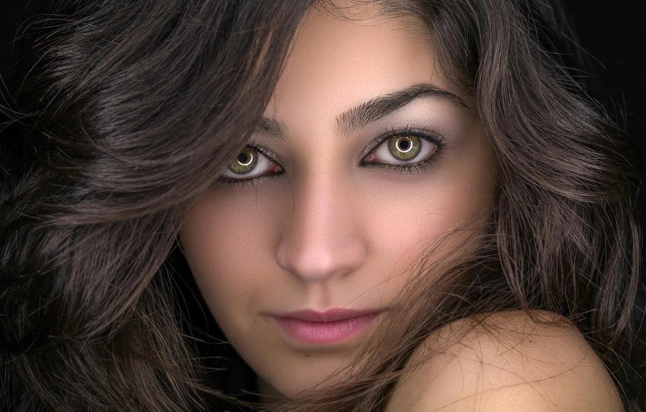 Photo wallpaper look, macro, portrait, makeup, retouching