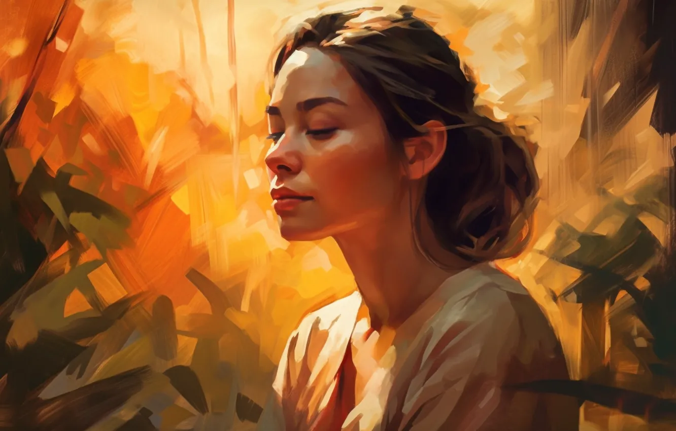 Photo wallpaper girl, art, digital art, AI art, The Art of Artificial Intelligence, neural network