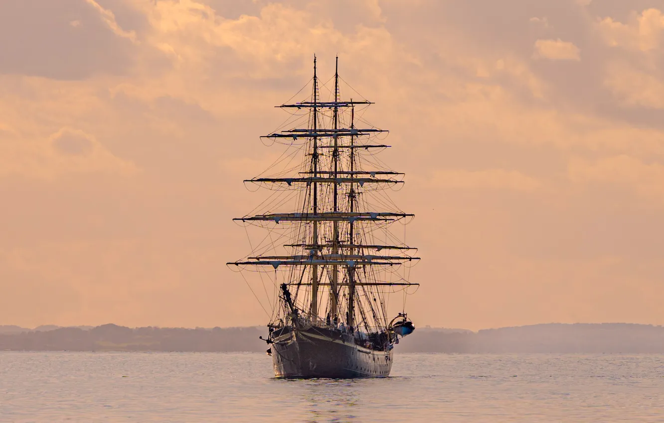 Photo wallpaper sailboat, Denmark, training, Georg Stage