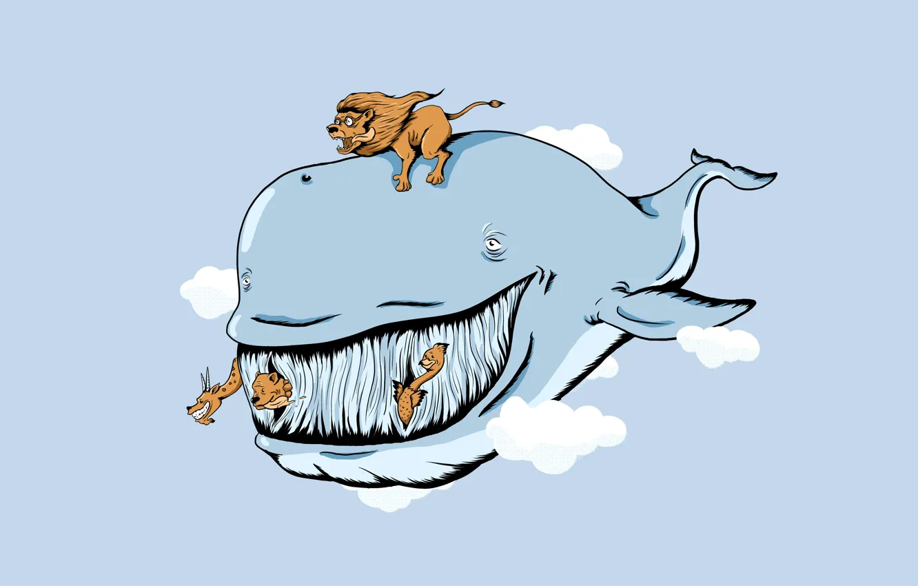 Photo wallpaper clouds, flight, smile, Leo, kit