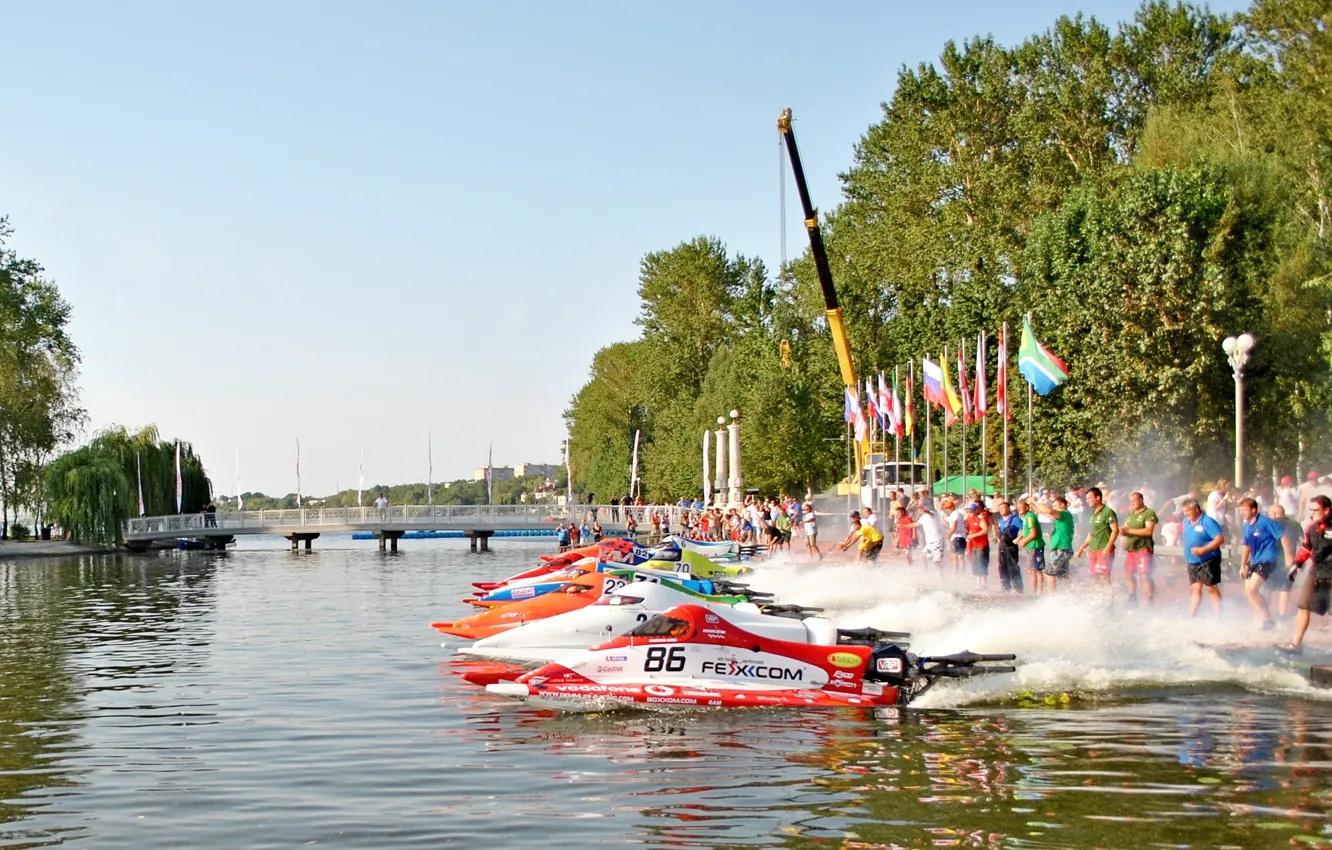 Photo wallpaper race, boat, speed