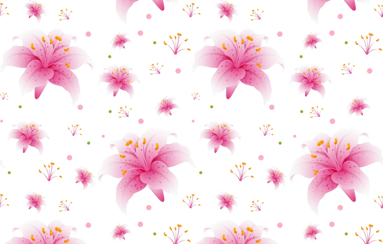 Photo wallpaper white, background, Lily, texture, wallpaper, pink, lily, Seamless