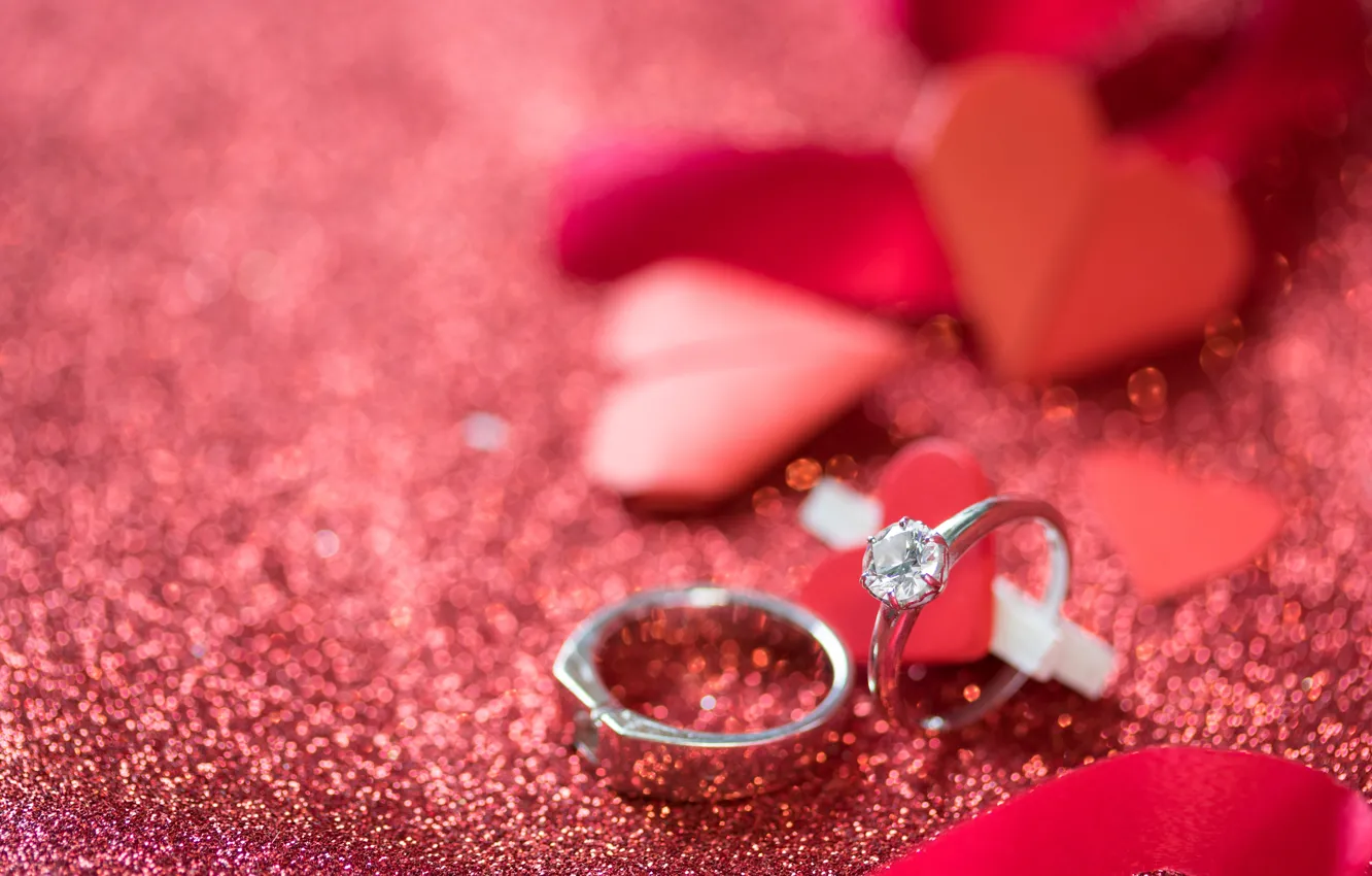 Photo wallpaper background, holiday, ring, valentines day