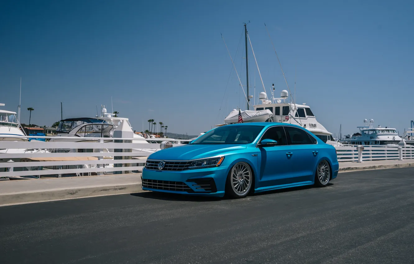 Photo wallpaper Volkswagen, Vossen, Passat, R-Line, Accuair, The dealership, Boden