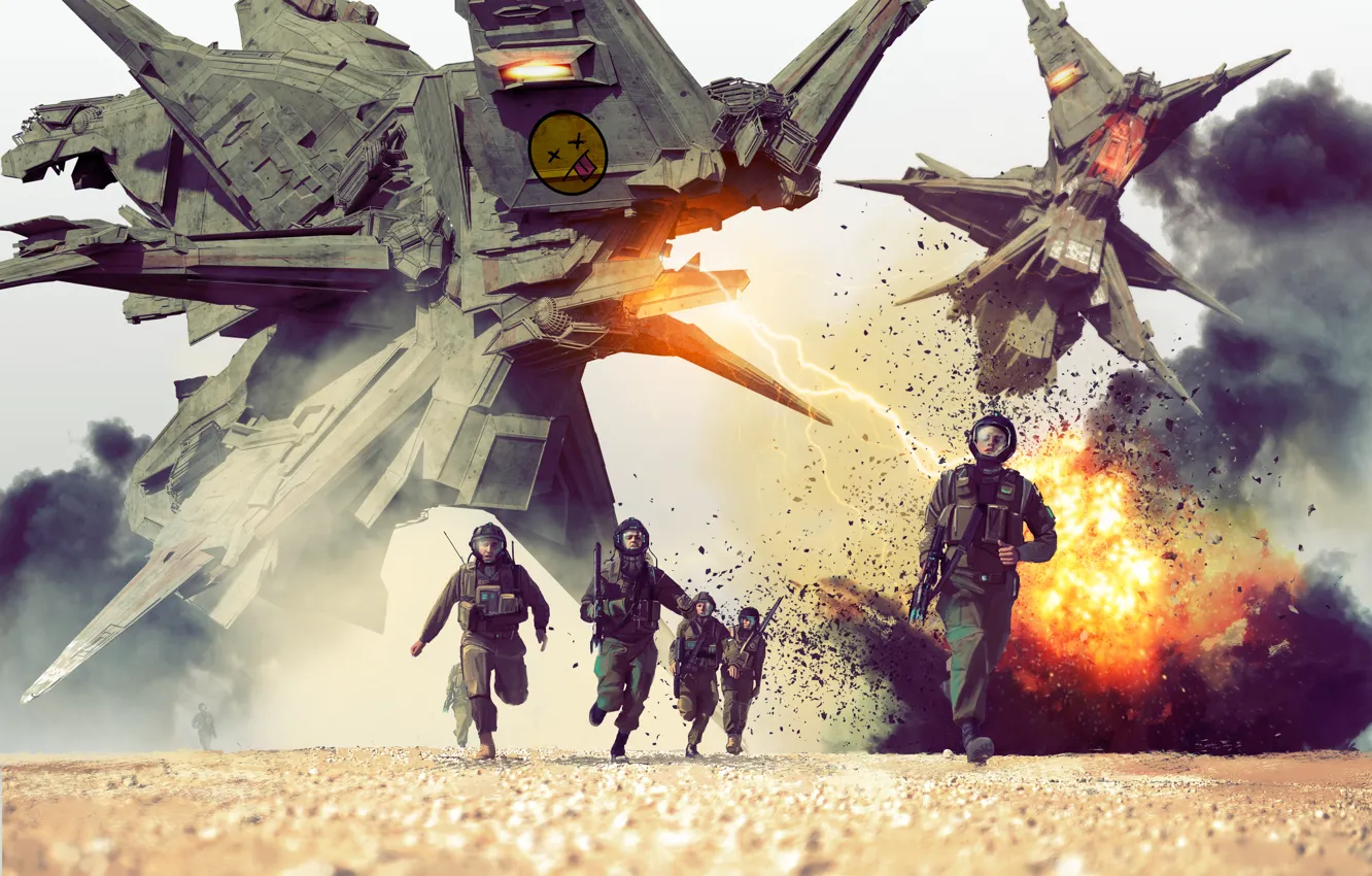 Photo wallpaper attack, drone, Col Price, mega drones