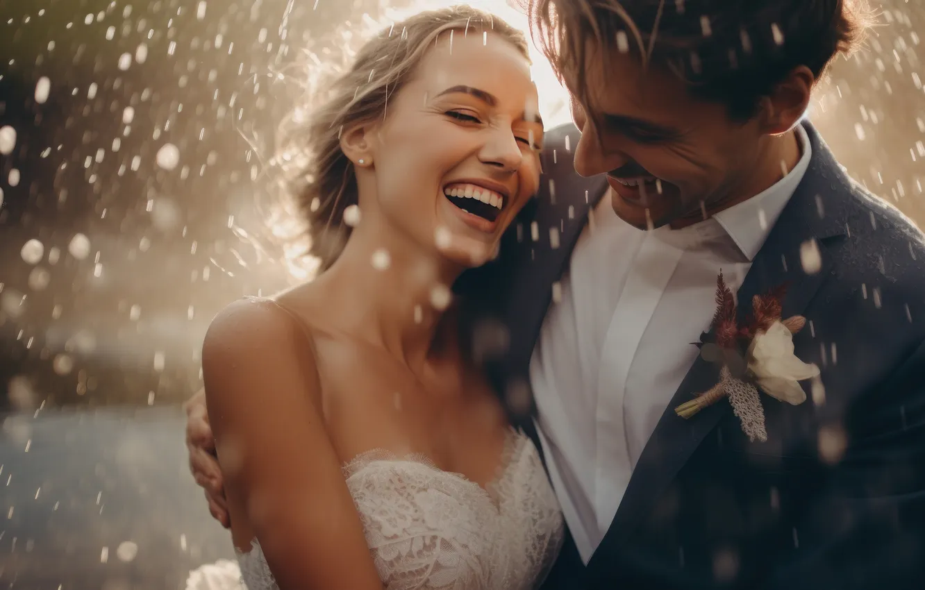 Photo wallpaper look, girl, light, joy, happiness, squirt, face, pose