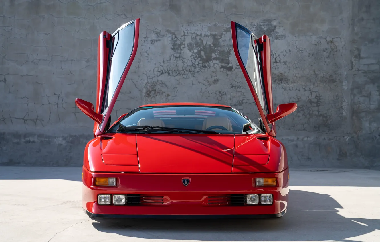 Photo wallpaper Lamborghini, Diablo, front view, Lamborghini Diablo SE30