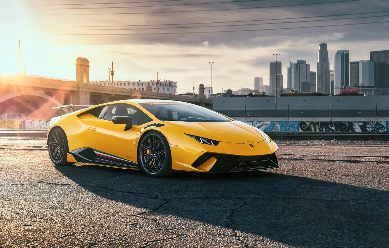 Photo wallpaper Lamborghini, Vorsteiner, Los Angeles, Performante, Huracan, 2019