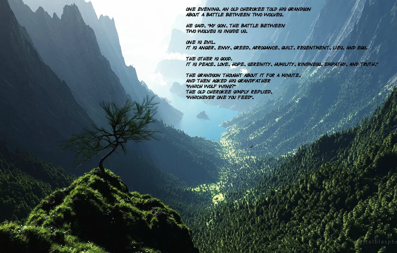 Photo wallpaper Story, Cherokee, Native American, wisdom