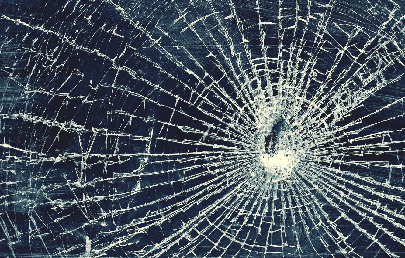 Photo wallpaper glass, cracked, texture, broken