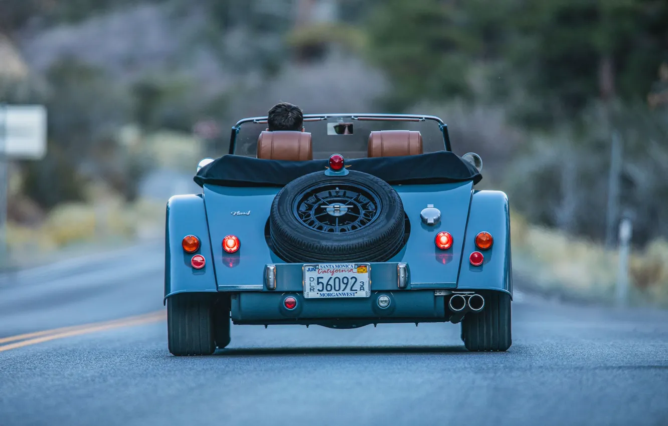 Photo wallpaper Morgan, rear view, More 4, Morgan Plus 4