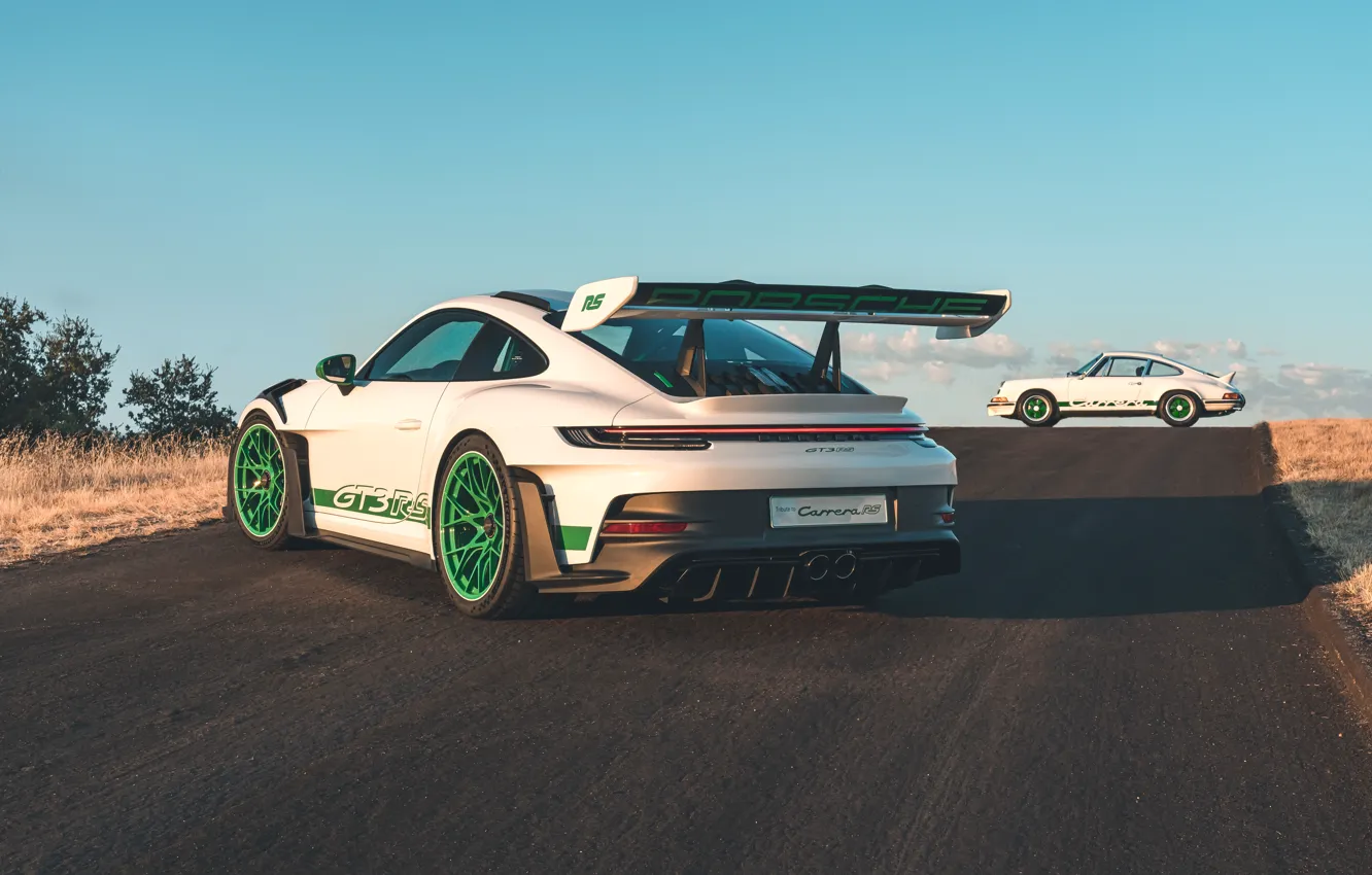 Photo wallpaper 911, Porsche, white, cars, Porsche 911 GT3 RS, Porsche 911 Carrera RS, Tribute to Carrera …
