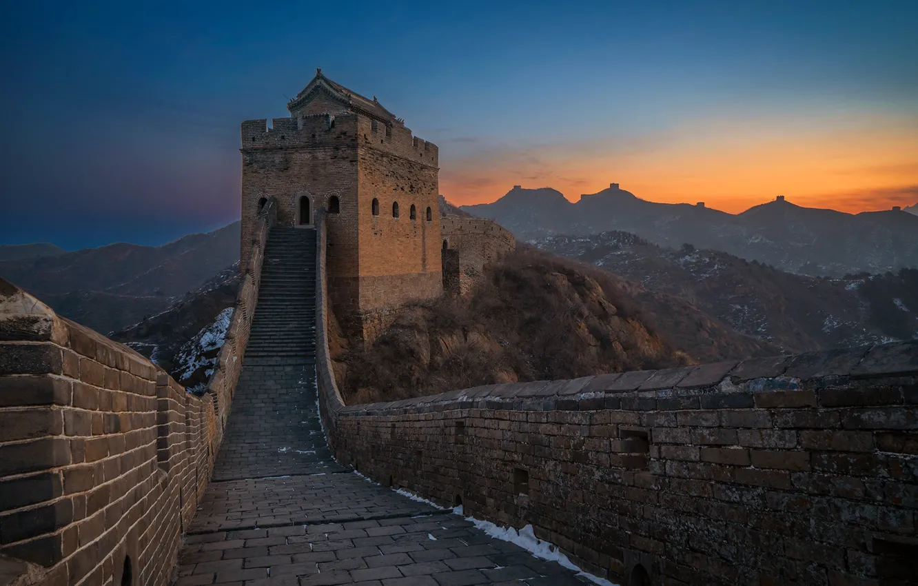 Photo wallpaper China, Signallin, Great Wall