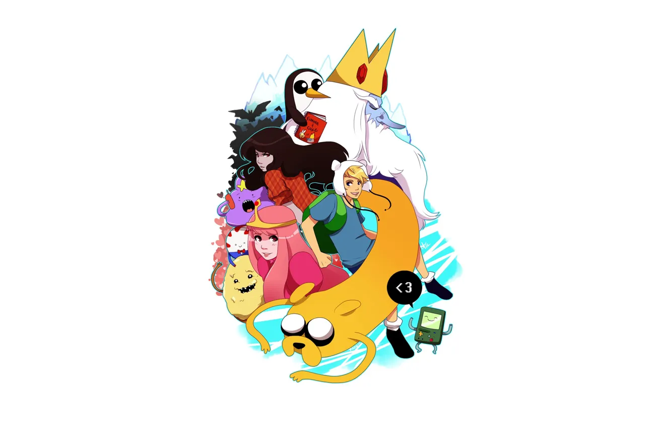 Photo wallpaper Anime, Anime, Jake, Jake, Adventure Time, Adventure Time, Marceline, Finn