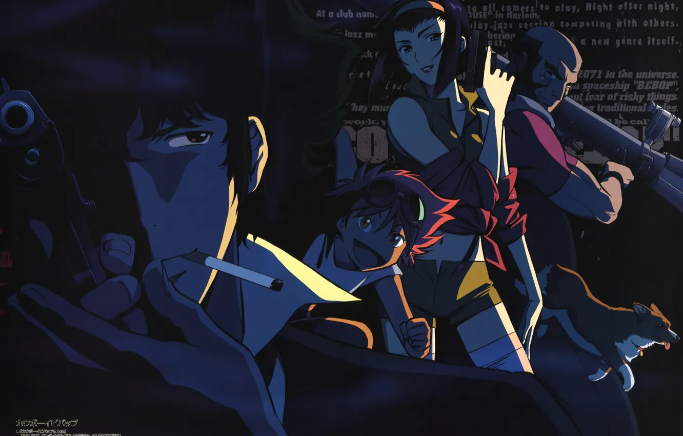 Photo wallpaper Edward, Cowboy Bebop, Edward, Art, Cowboy Bebop, Spike Spiegel, Spike Spiegel, Jet Black