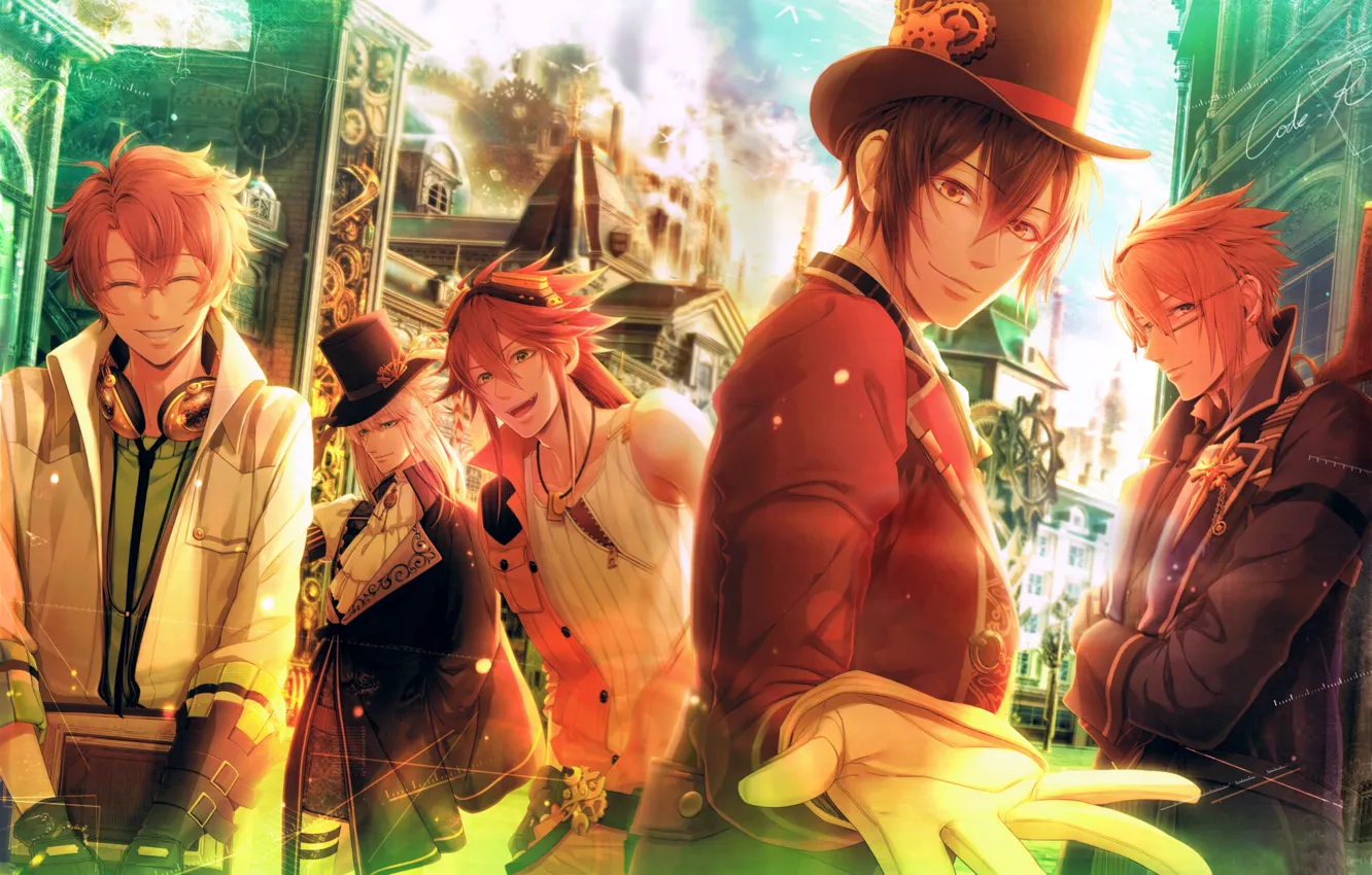 Photo wallpaper smile, home, hat, headphones, glasses, costume, gear, gloves