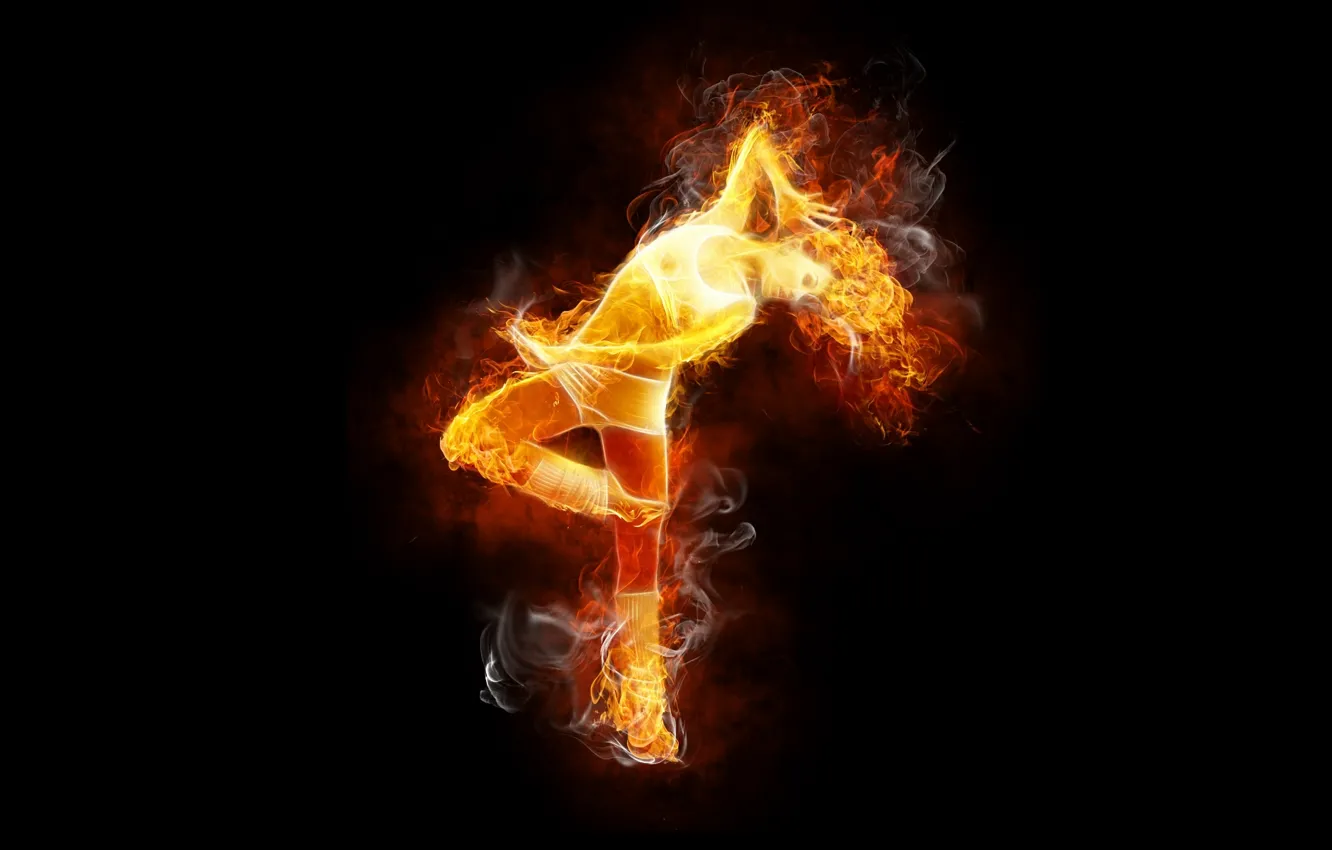 Photo wallpaper BACKGROUND, FIRE, BLACK, FLAME, LANGUAGES