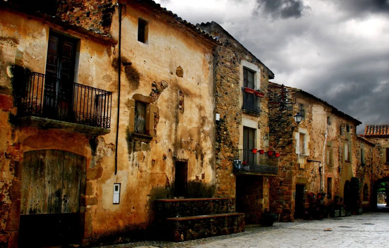 Photo wallpaper the city, home, balcony, Spain