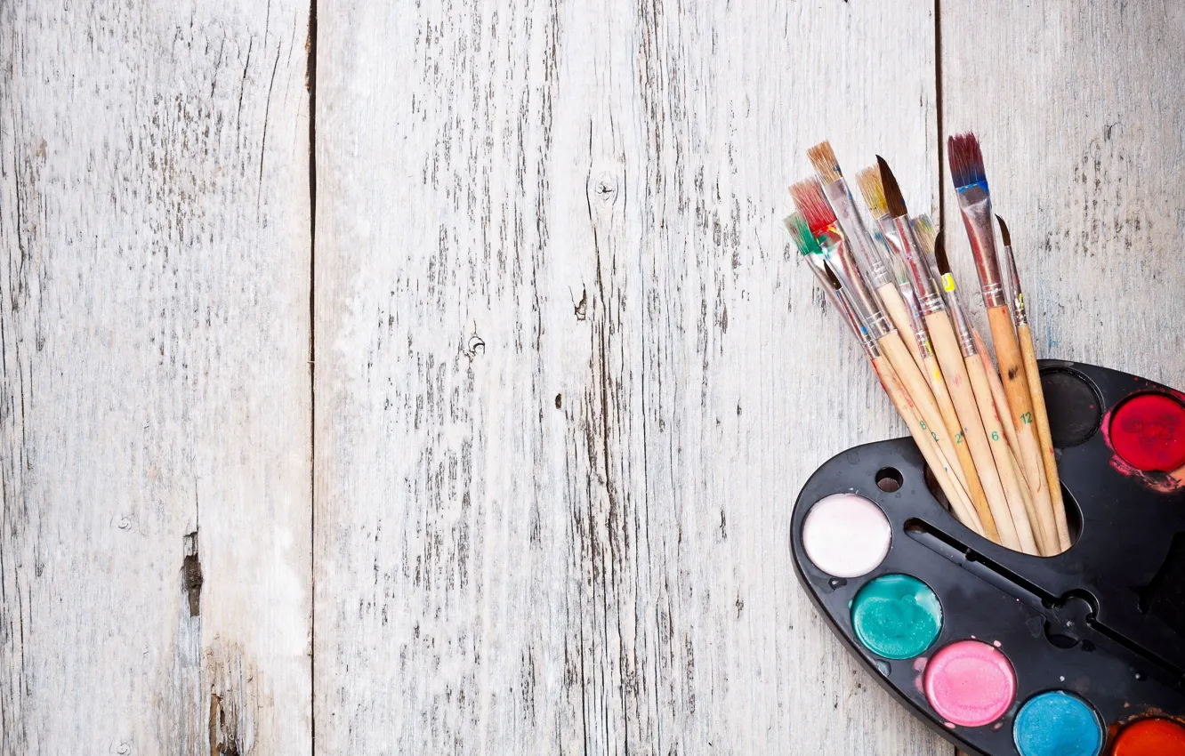 Photo wallpaper background, mood, Wallpaper, paint, artist, wallpaper, palette, brush