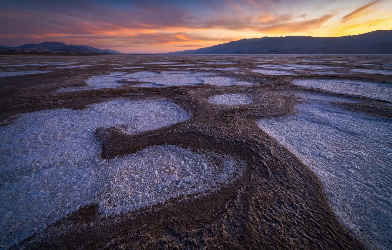 Photo wallpaper CA, California, national Park, Death Valley, Death Valley, National Park, Salt flats Basin, Salt Flats …