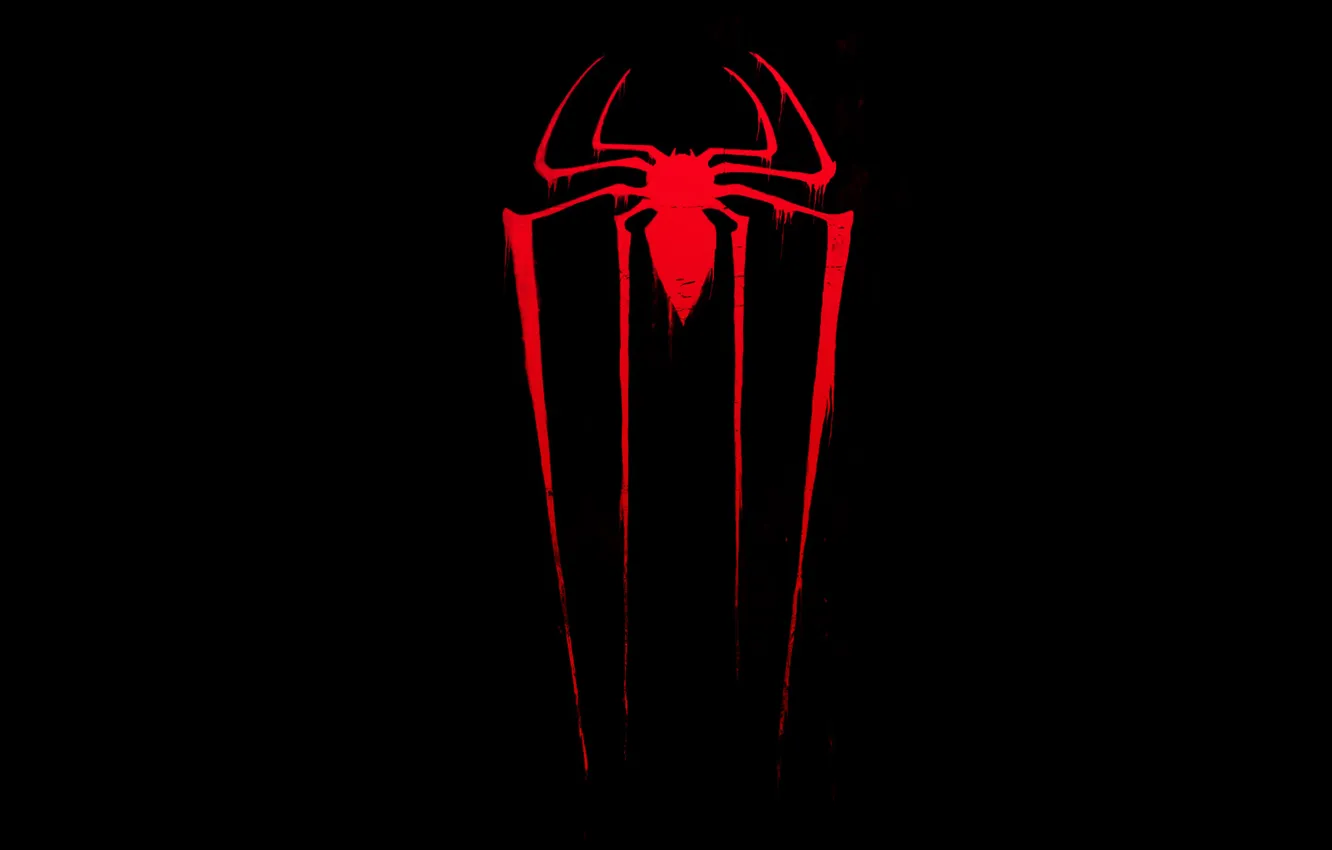 Photo wallpaper spider, dark, red, amazing spider-man, the amazing spider-man