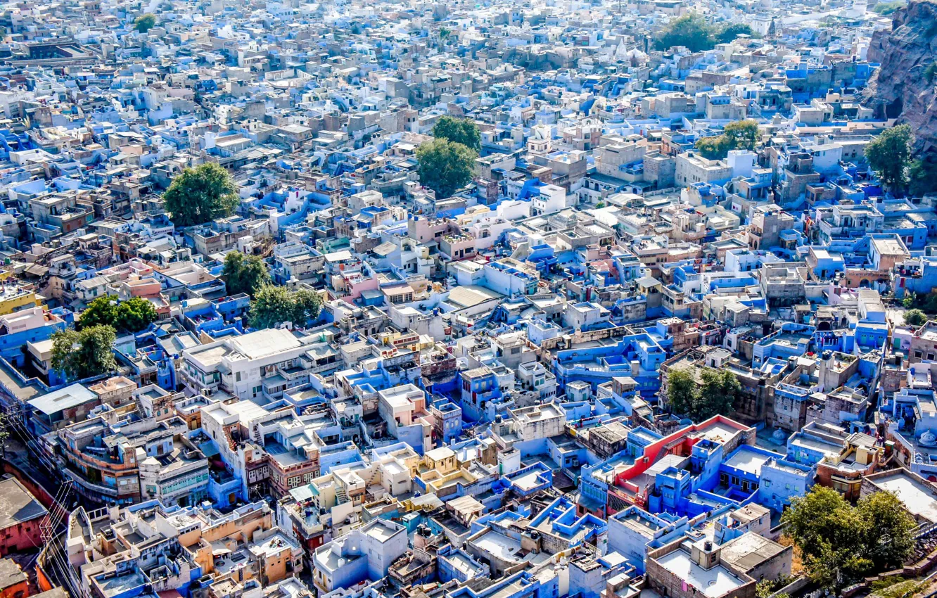 Photo wallpaper India, India, Jodhpur, Blue city, The Blue City