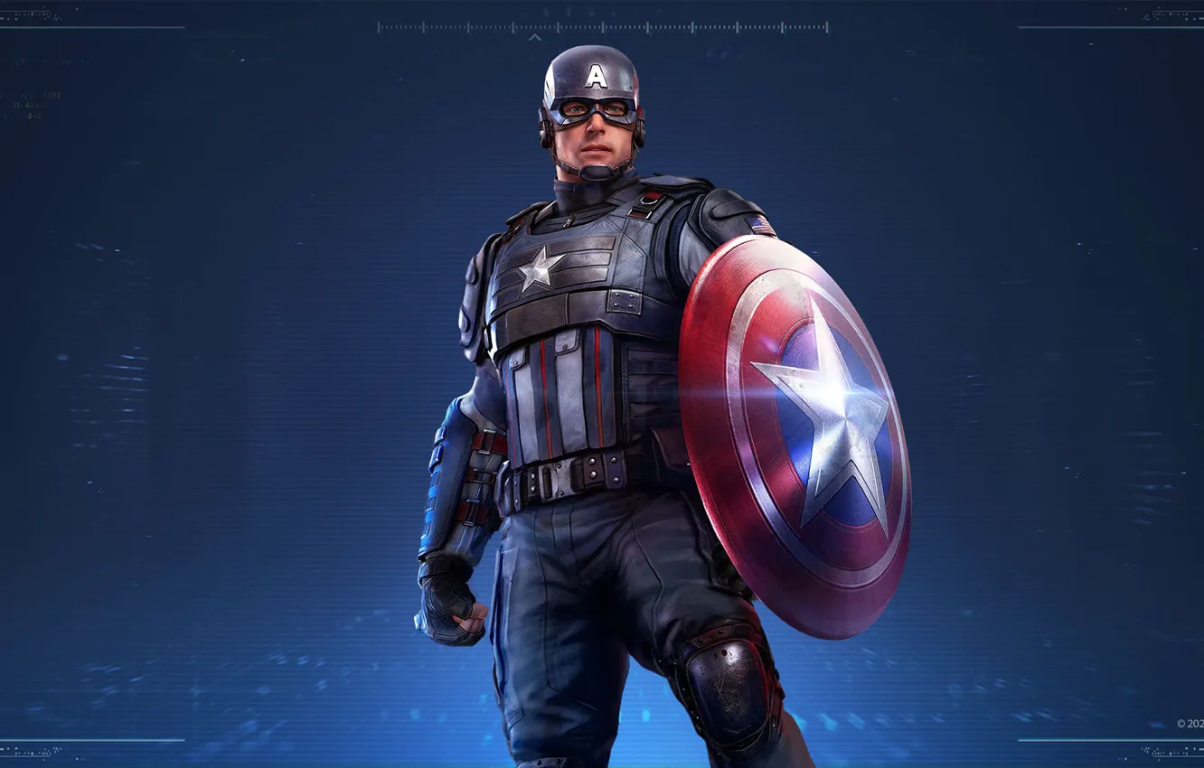 Photo wallpaper captain america, avengers, video game, avengers video game, captain america video game