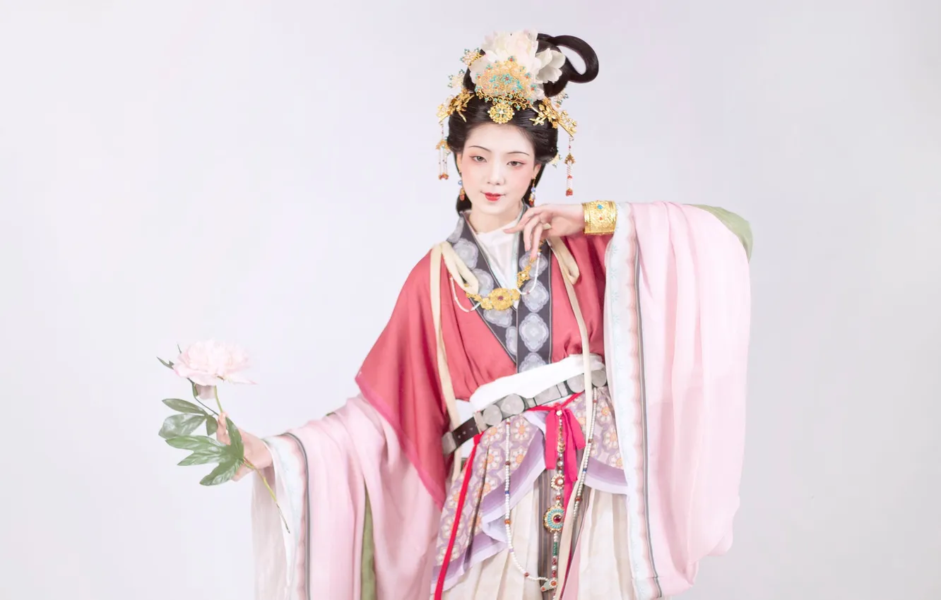 Photo wallpaper makeup, China, girl, traditional clothing, Asian