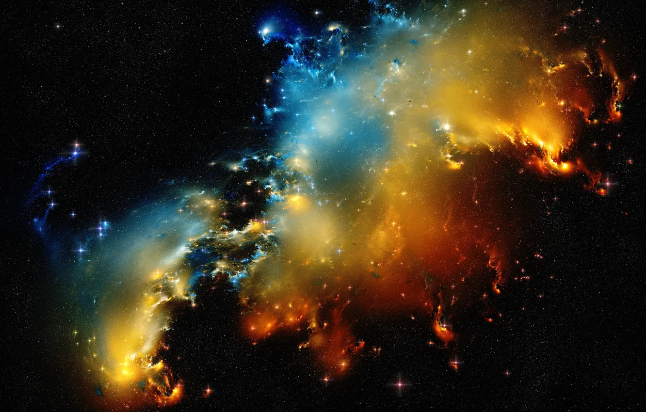 Photo wallpaper Galaxy, Stars, Space