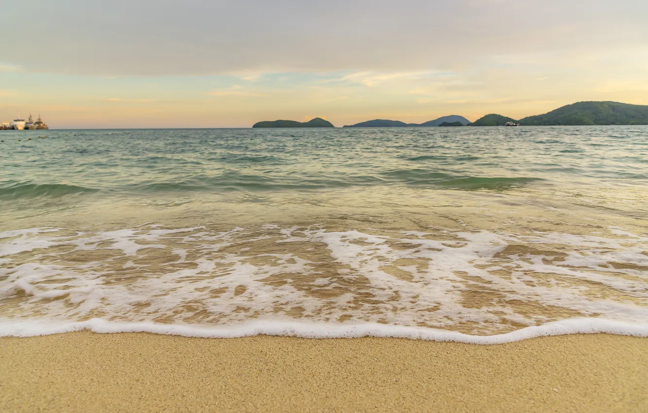 Photo wallpaper sand, sea, wave, beach, summer, the sky, shore, summer