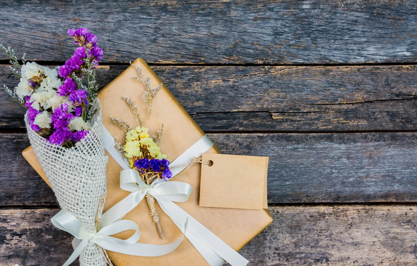 Photo wallpaper flowers, holiday, gift