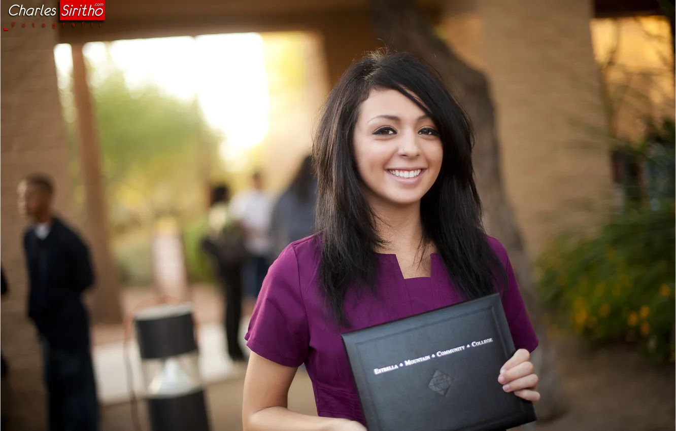 Photo wallpaper girl, smile, girl, Charles Siritho, Melissa Arencibia