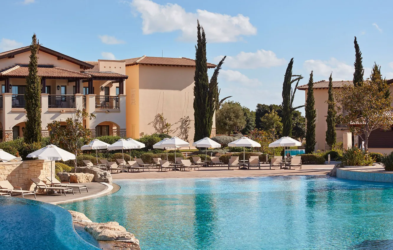 Photo wallpaper stay, pool, the hotel, Cyprus, Hotel Aphrodite Hills Resort